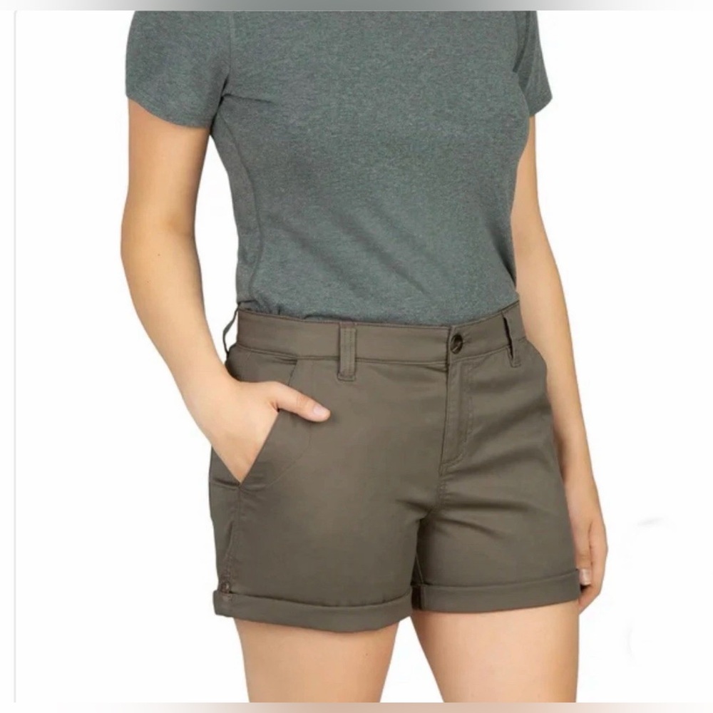 Boston Traders Women's Green Shorts Size 12 Rolled Hem